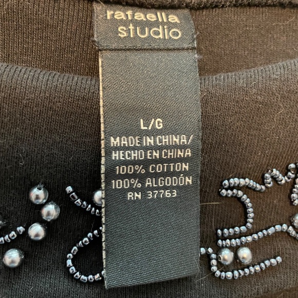 PRICE DROP! Black Knit Sweater with Beaded Collar - Picture 5 of 5